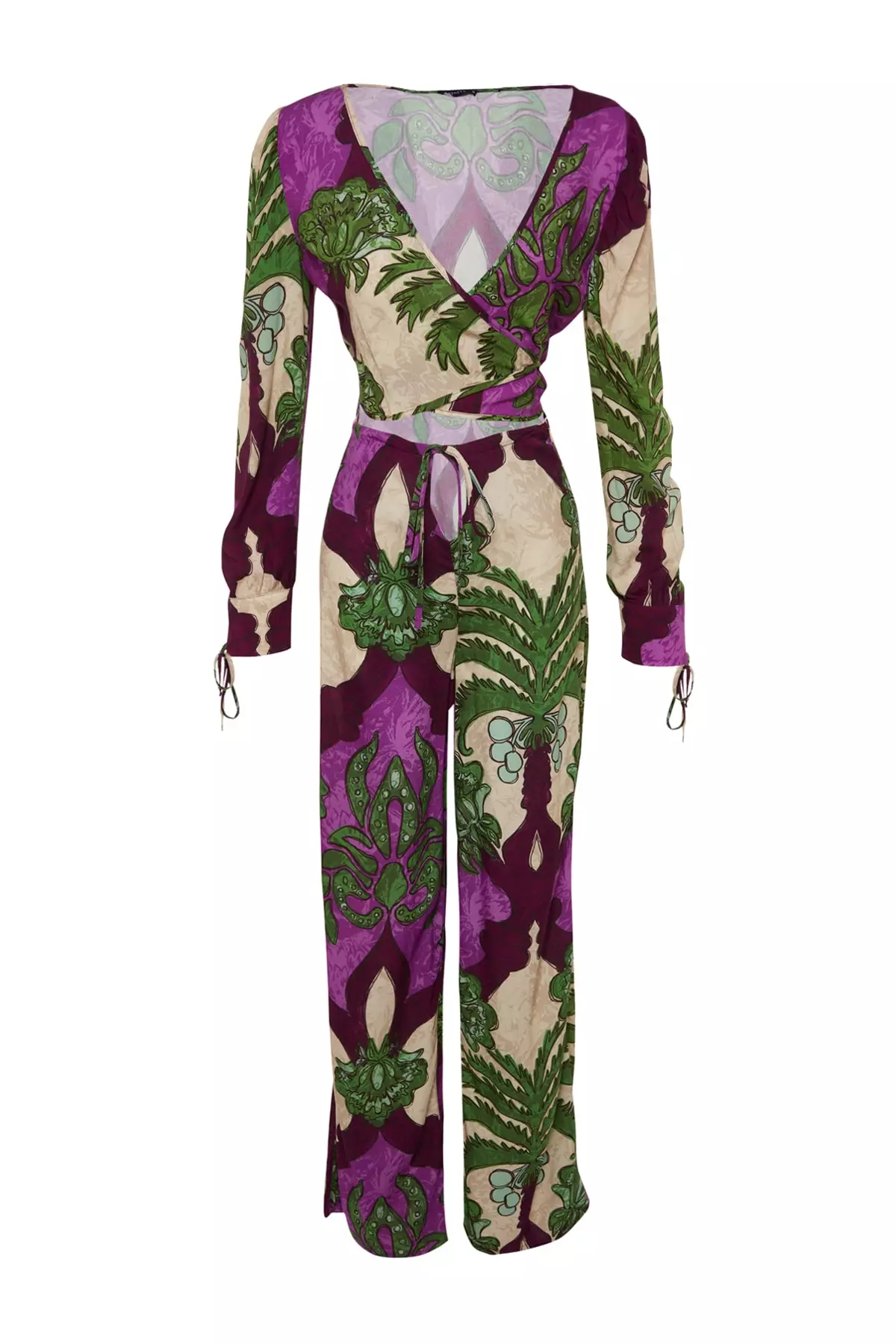 Printed Top and Pants Set