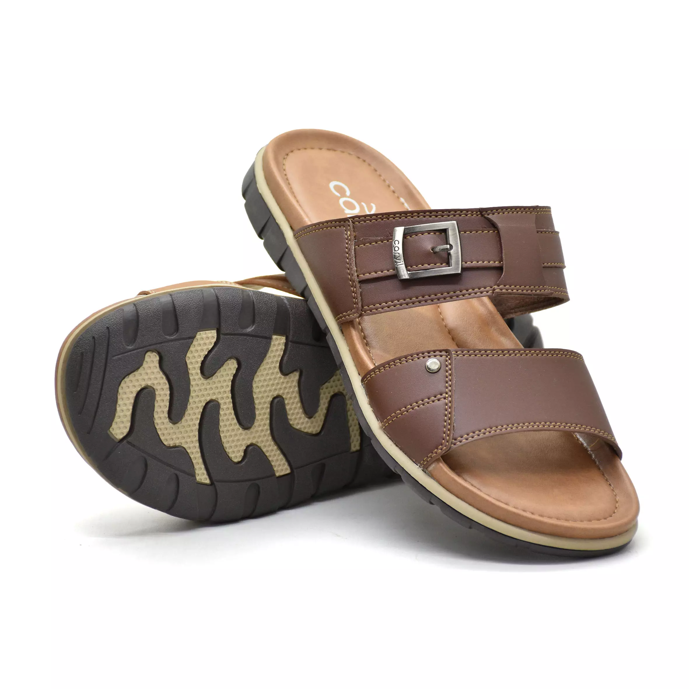 Carvil Sandal Pria Roma-02 M Dark Brown