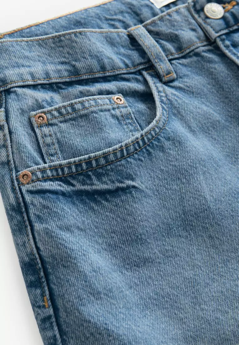 100% Cotton Barrel Leg Jeans
