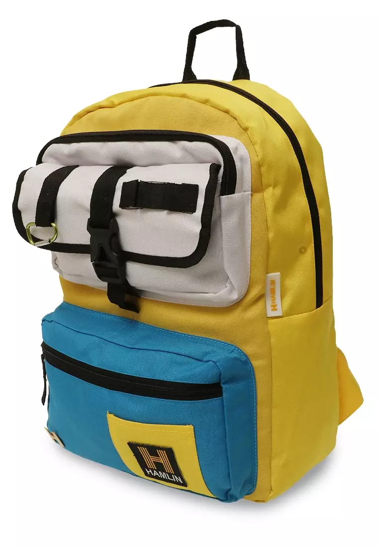 Alessio Tas Ransel Anak Pria Large Compartment Backpack Kids Material Cordura ORIGINAL - Yellow
