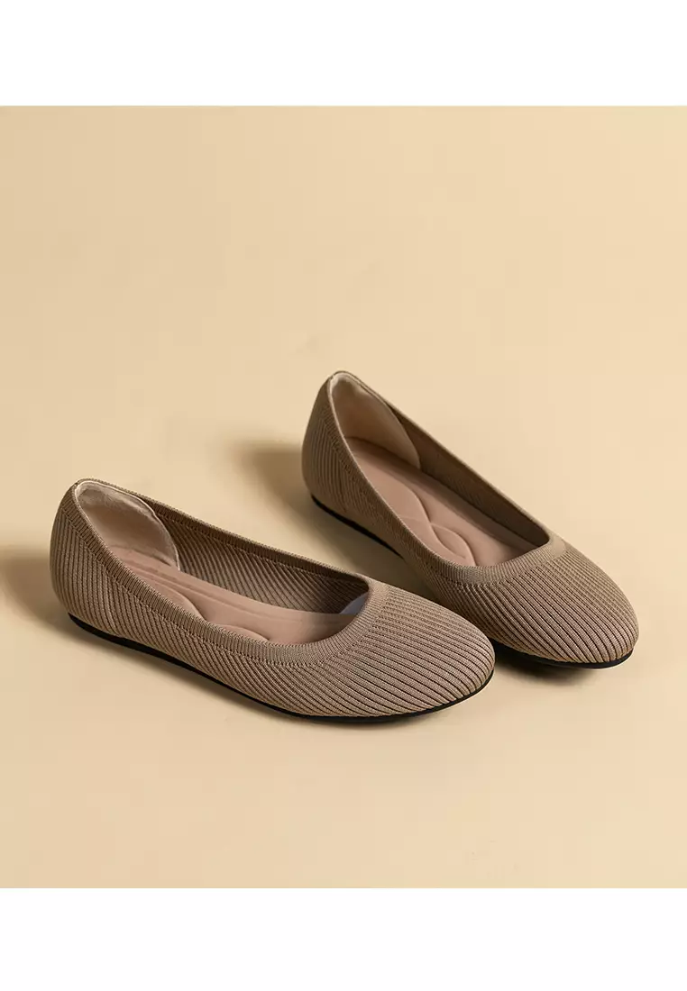 Round-toe Fly Knit‌ Flat Shoes TJ-Y2