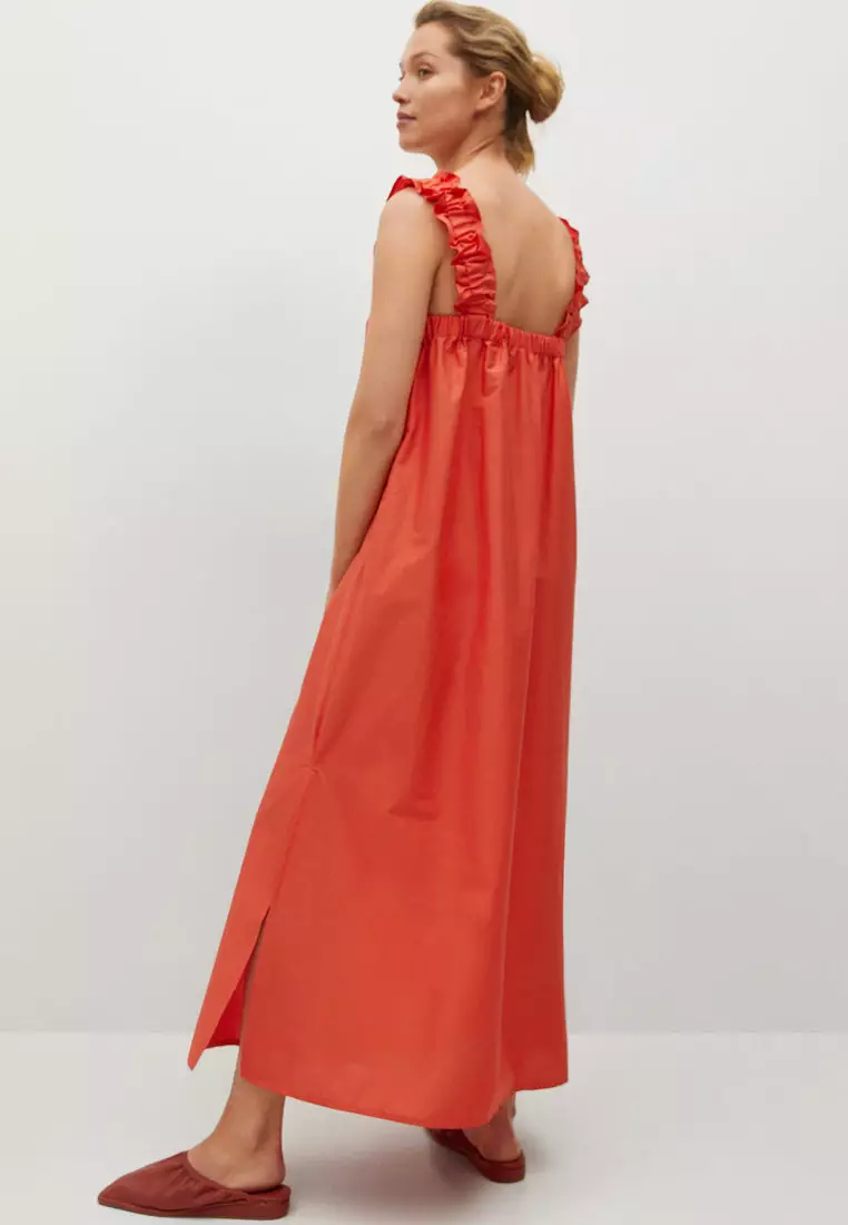 Mango red midi dress best sale