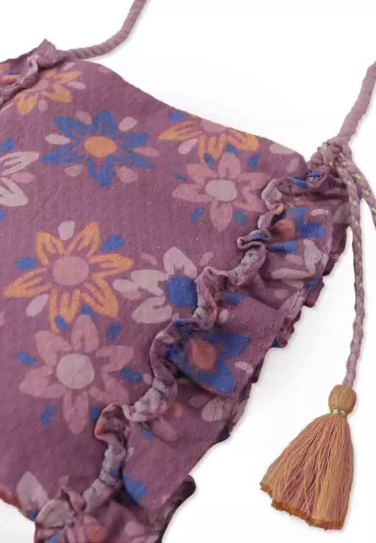 Blainey Printed Bag With Ruffles