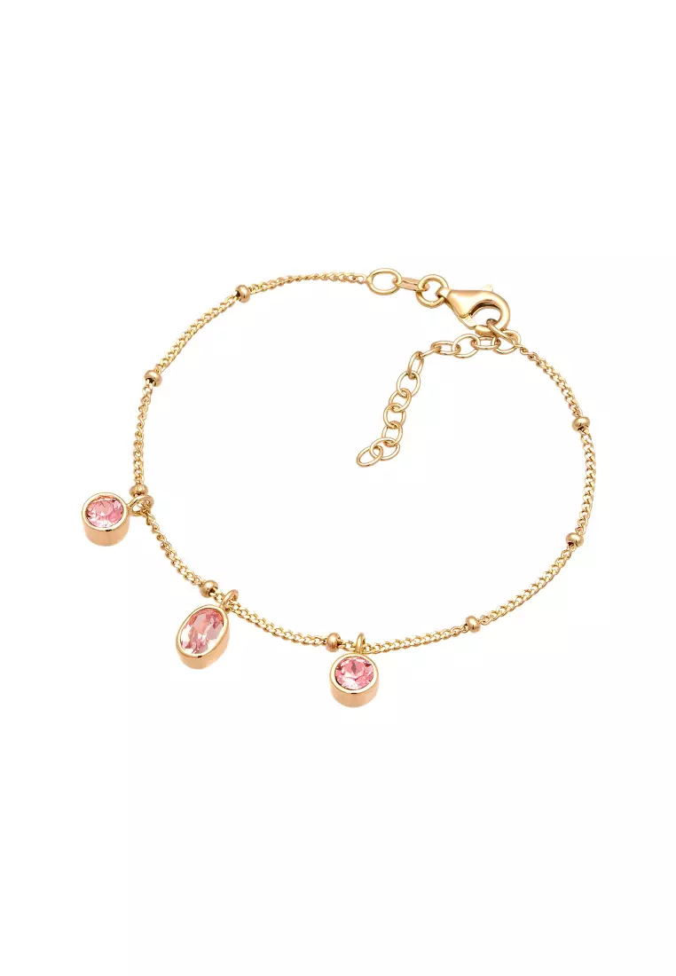 施华洛世奇® 水晶装饰镀金珠链手链