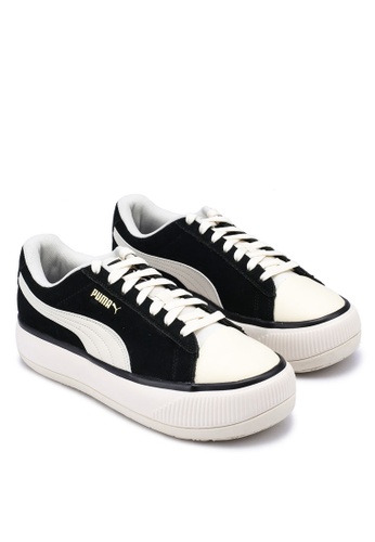 puma suede black trainers