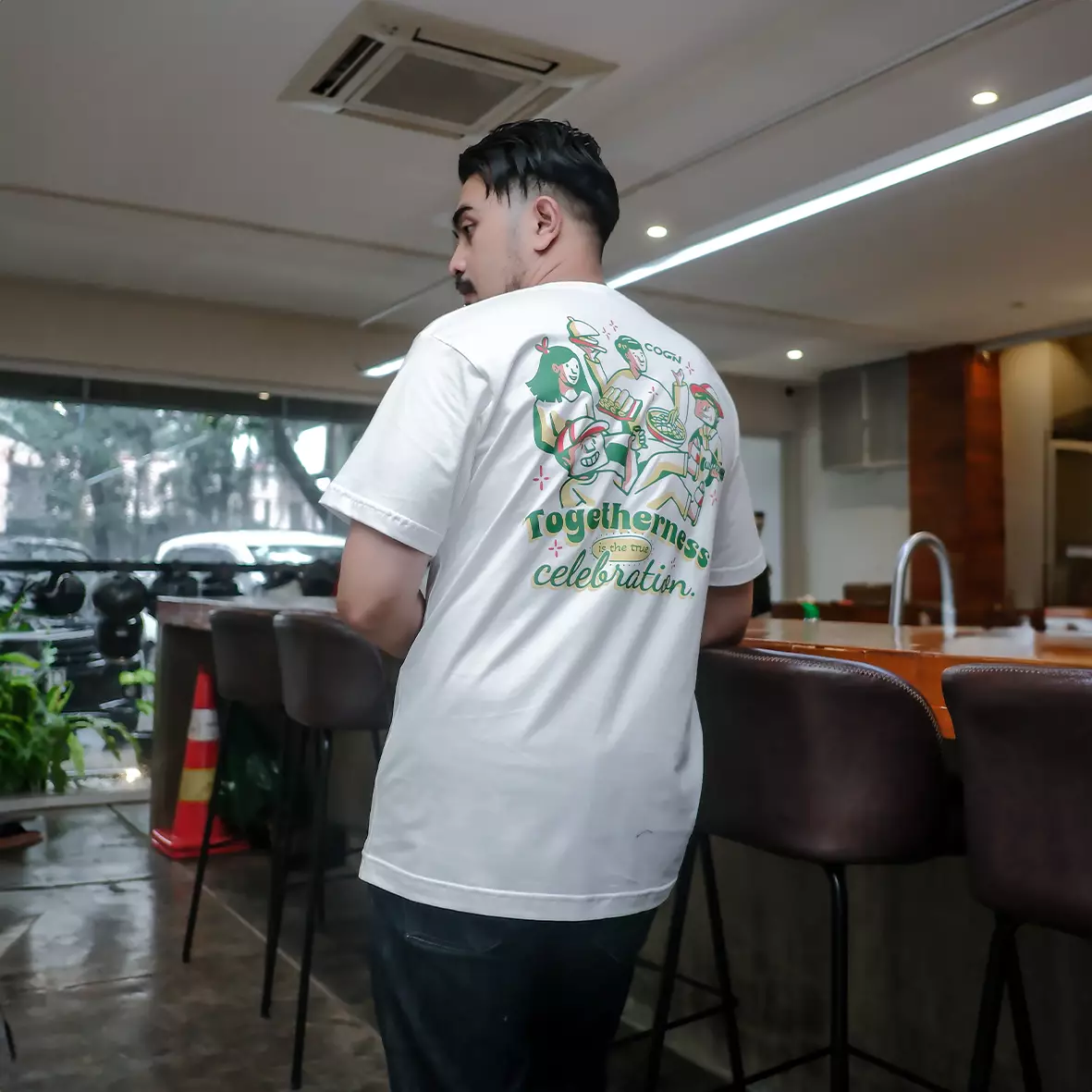 Cogen Kaos Putih T Shirt White Basic - Togetherness Warna Togetherness