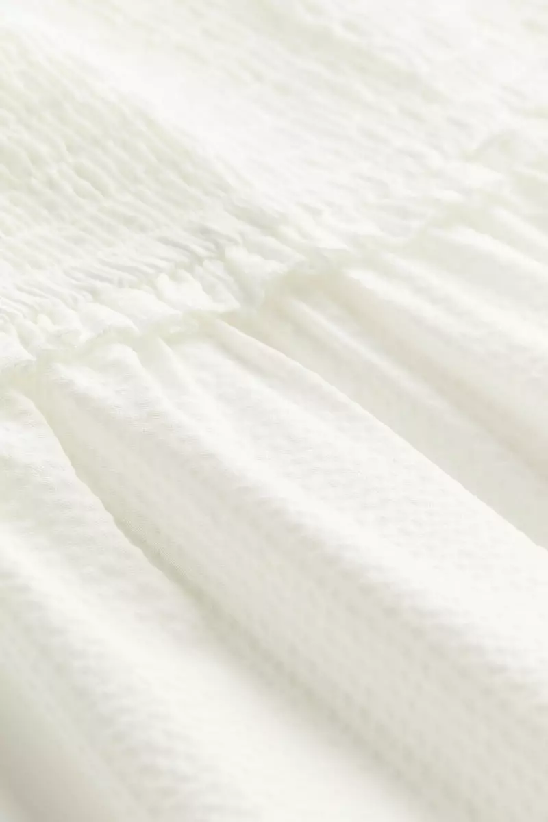 Smocked-bodice dress