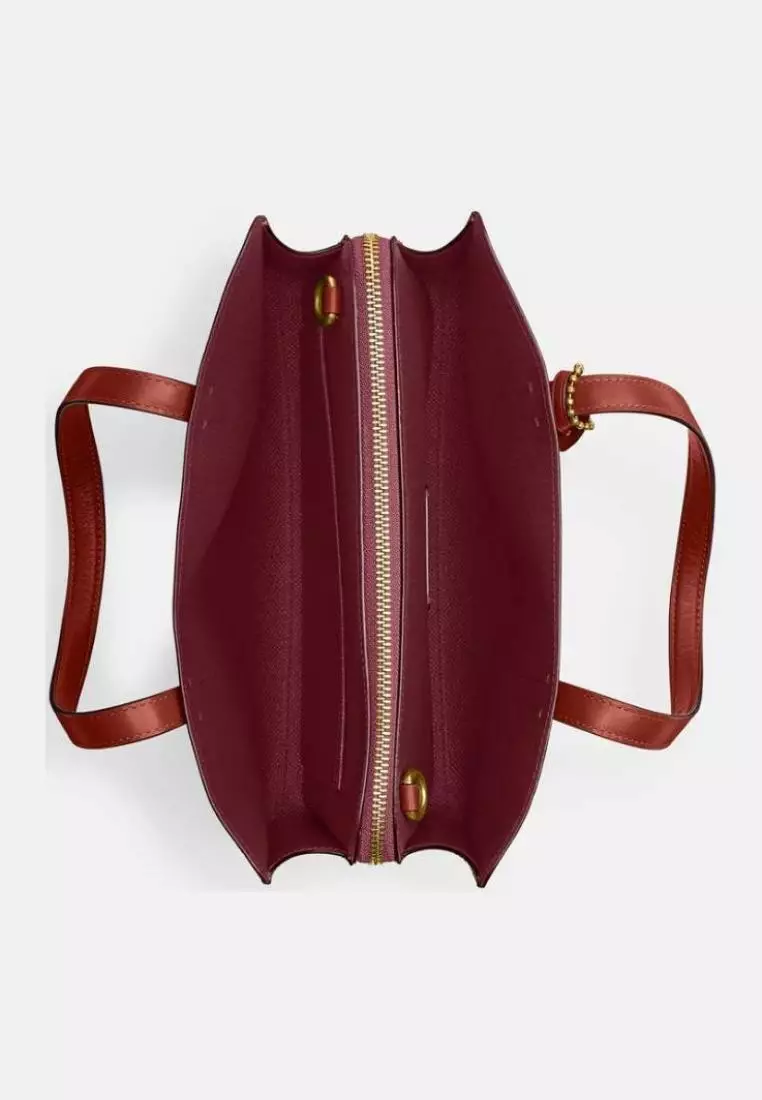 Coach Carter Carryall 28 In Signature Canvas Tan Rust