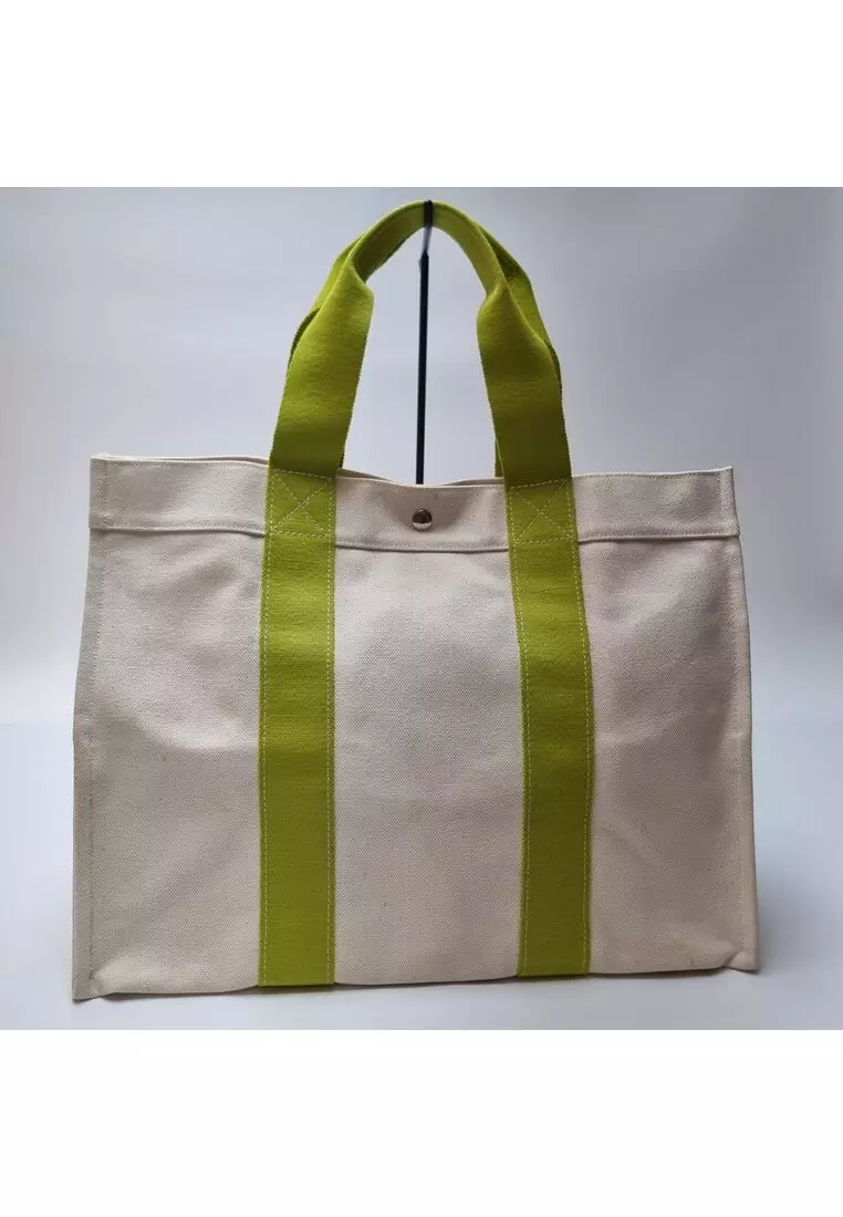 二手 Bora Bora GM 帆布手提包 綠色波士頓包（旅行包，大號）