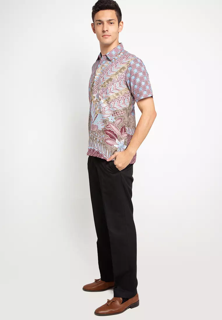 Kemeja Batik Pria - Bhatara Batik Orlando- Atasan Kemeja Batik Lengan Pendek