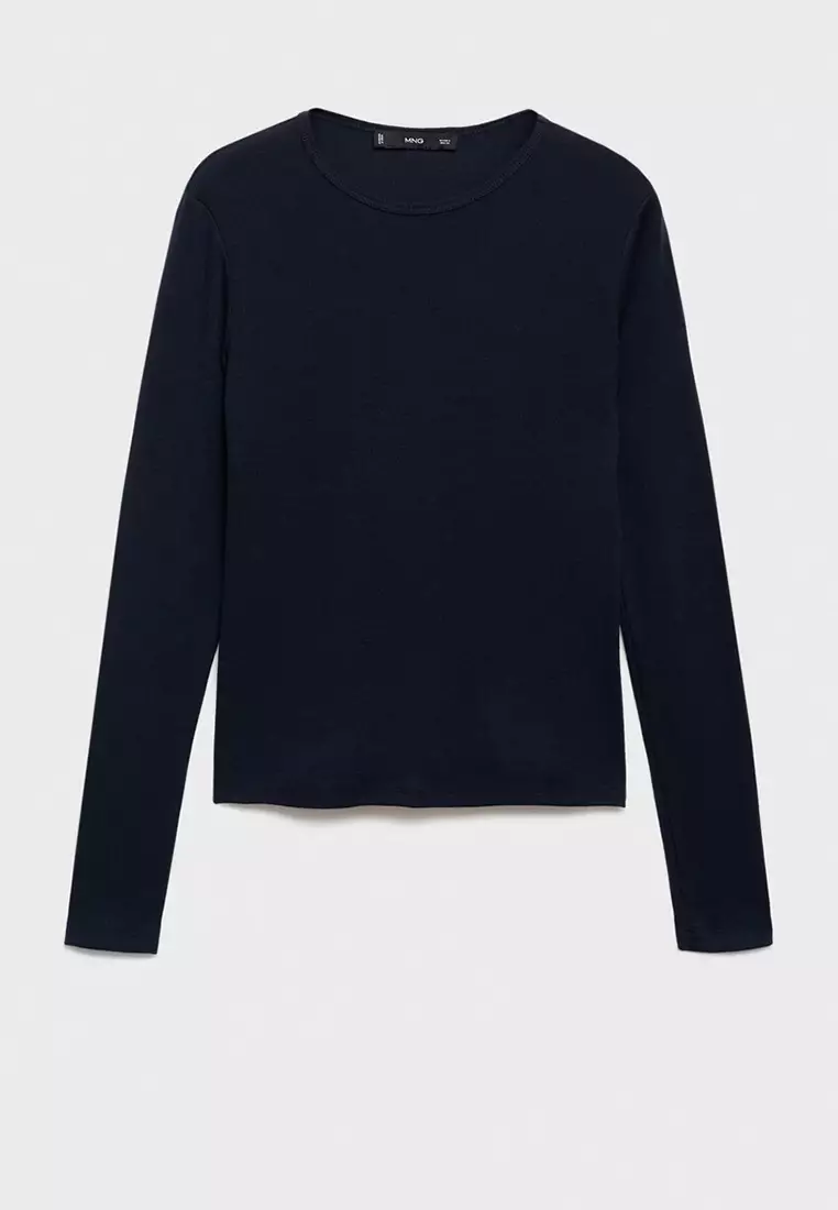 Ribbed Long-Sleeved T-Shirt