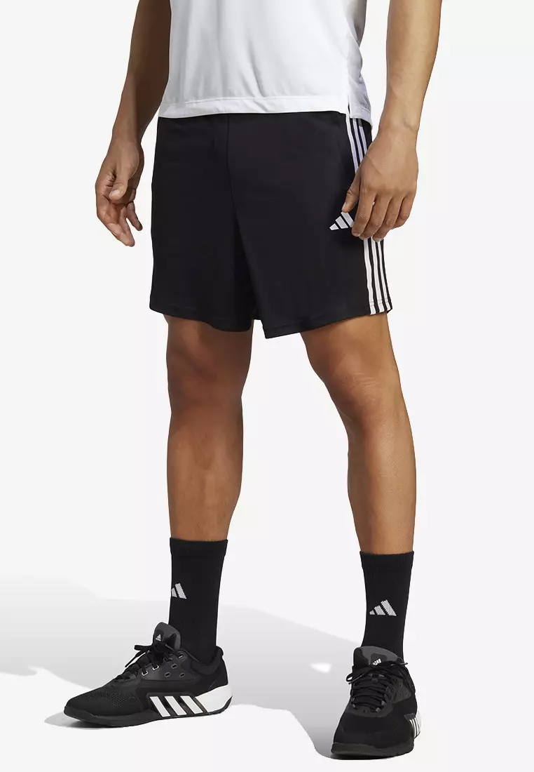 train essentials piqué 3-stripes training shorts