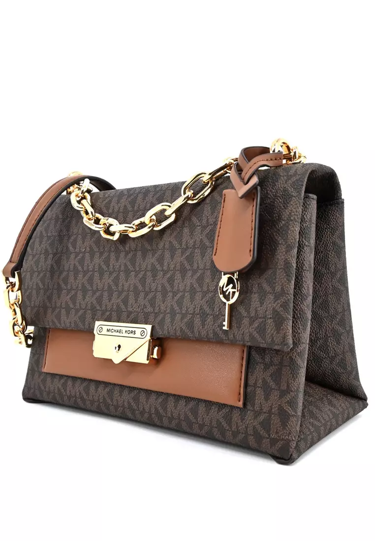 Cece Medium Logo Shoulder Bag - Brown