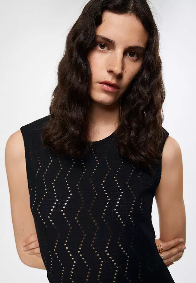 Buy Mango Openwork Knit Jumpsuit 2024 Online ZALORA Philippines