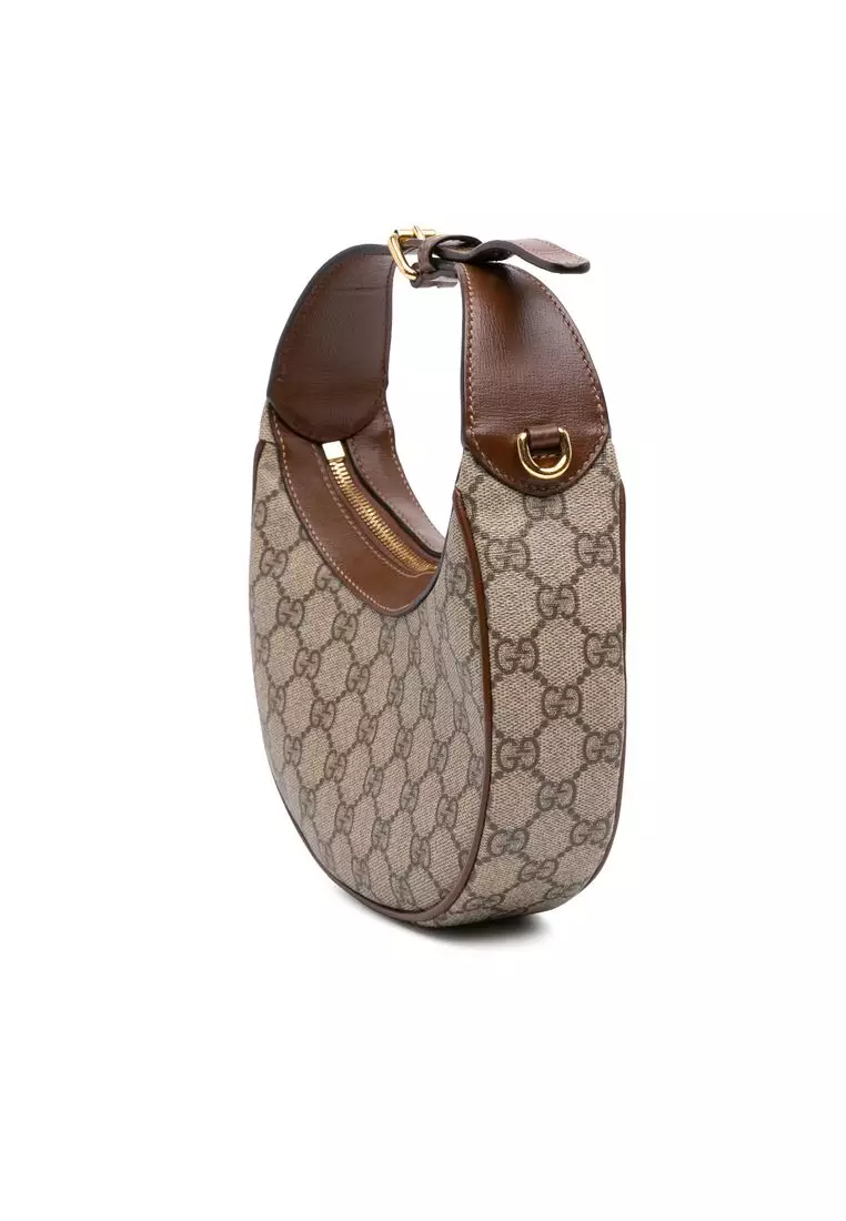 Pre-Loved Gucci Mini Gg Supreme Half Moon Bag