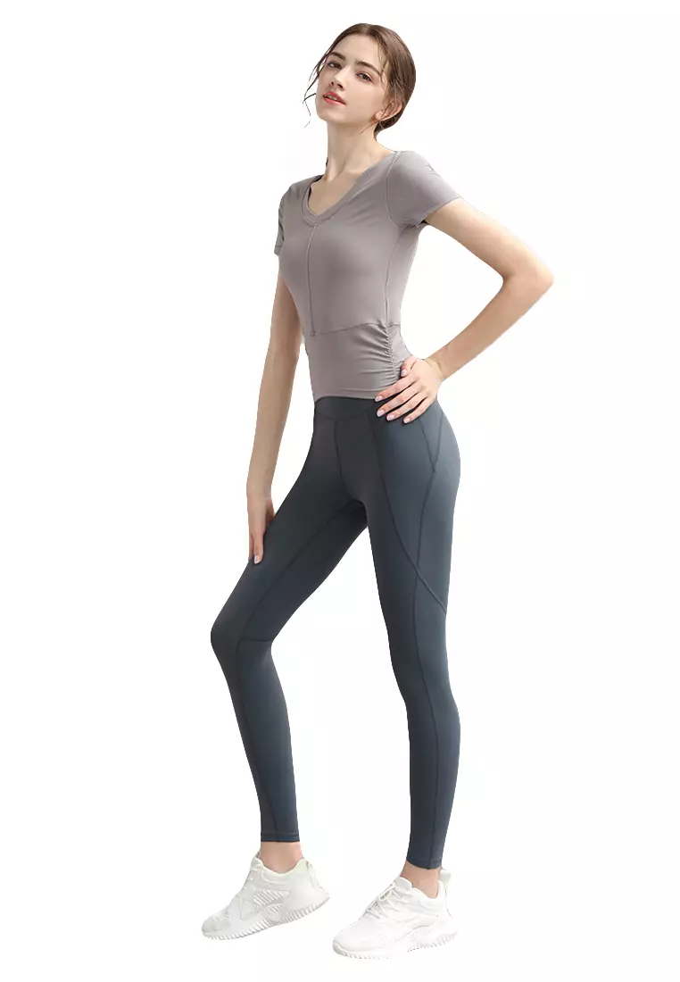 Girls running clearance in yoga pants