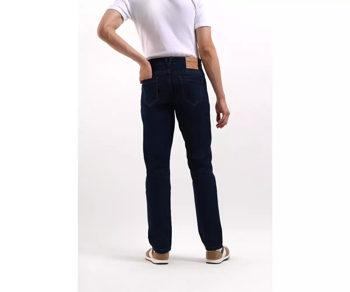 MANZONE Celana Panjang Pria Denim LOGAN 2 - NAVY