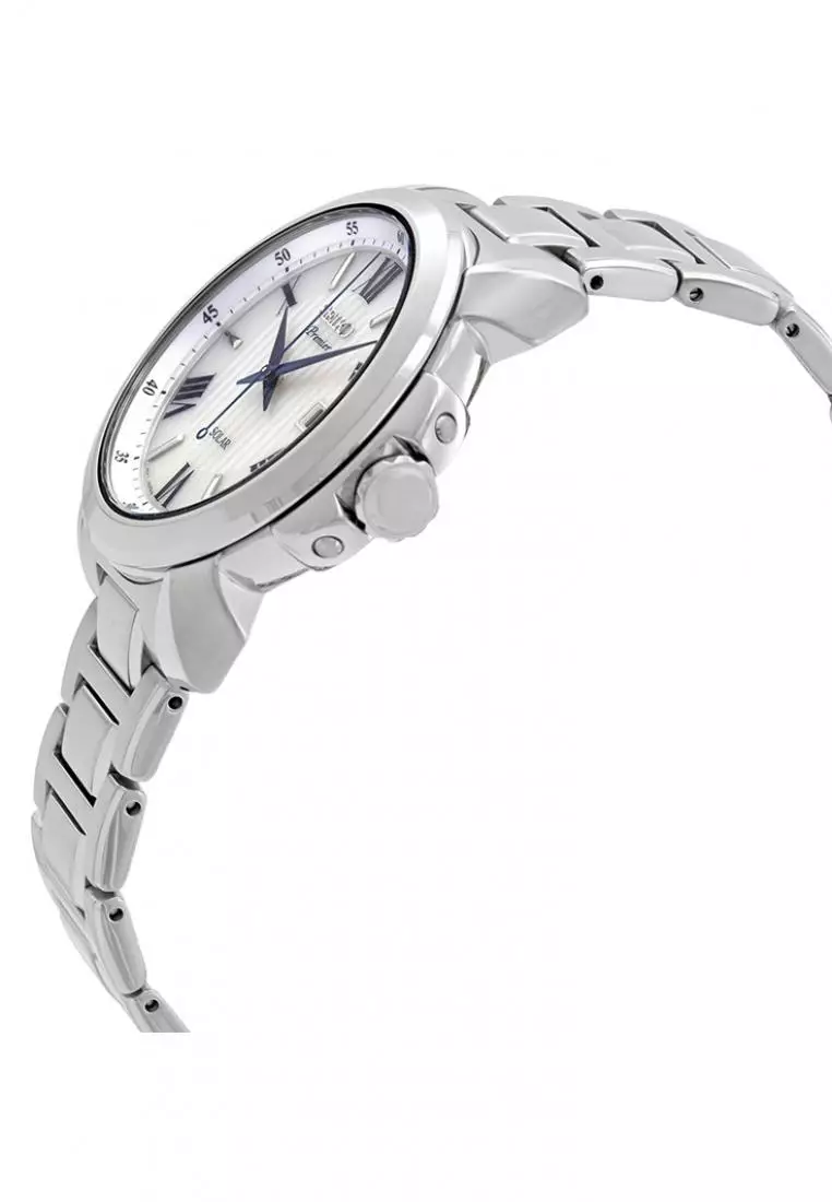 Jam Tangan Pria Seiko Premier Original Garansi Resmi Strap Stainless Steel Silver SNE453P1 SNE453 Silver
