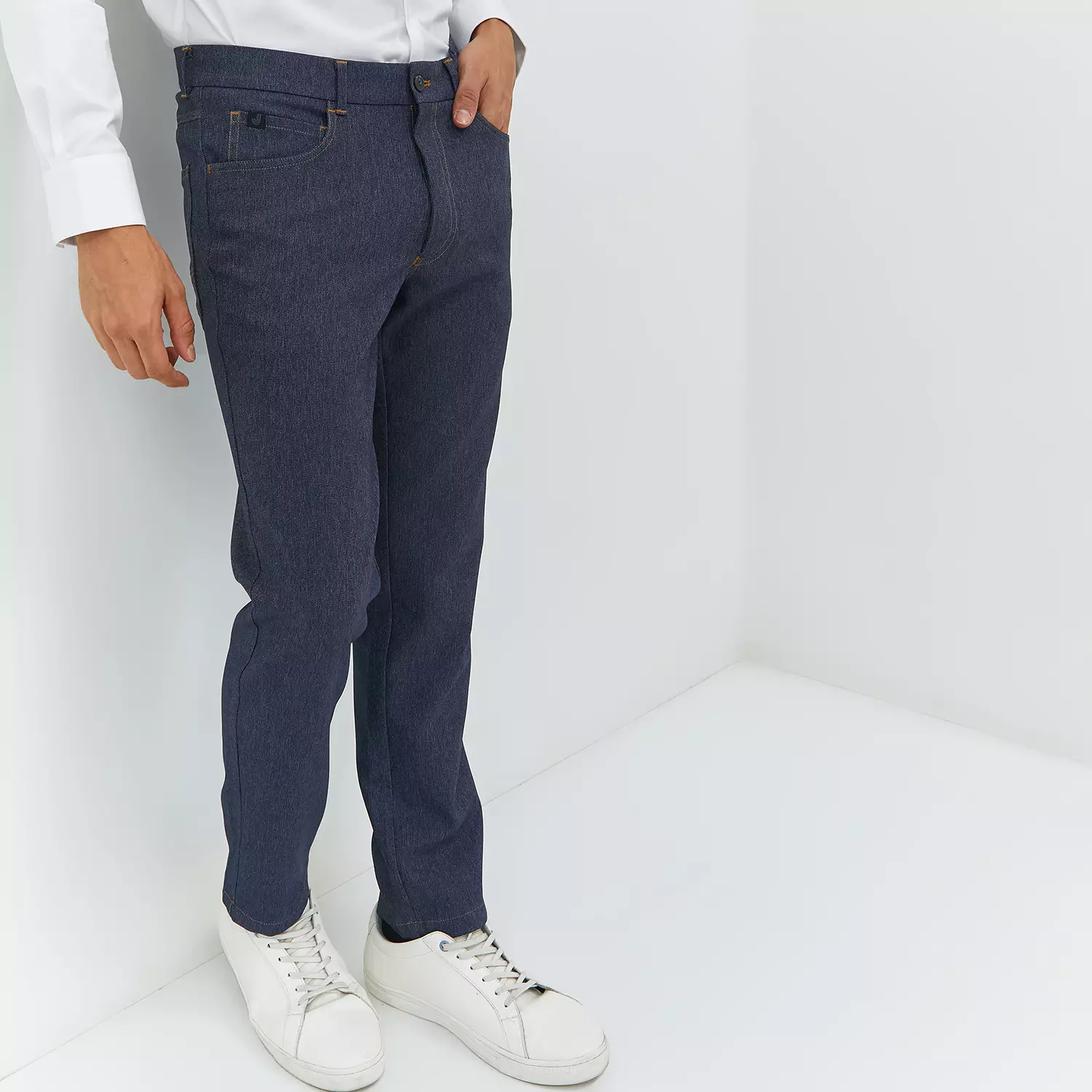 Jobb Ronaldo-B Celana Panjang Modern Slim Fit Navy Warna Navy