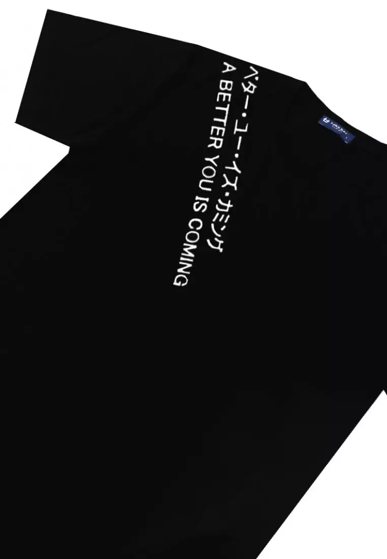 MTI33 Kaos T-Shirt Pria Instacool Byic Diagonal Hitam