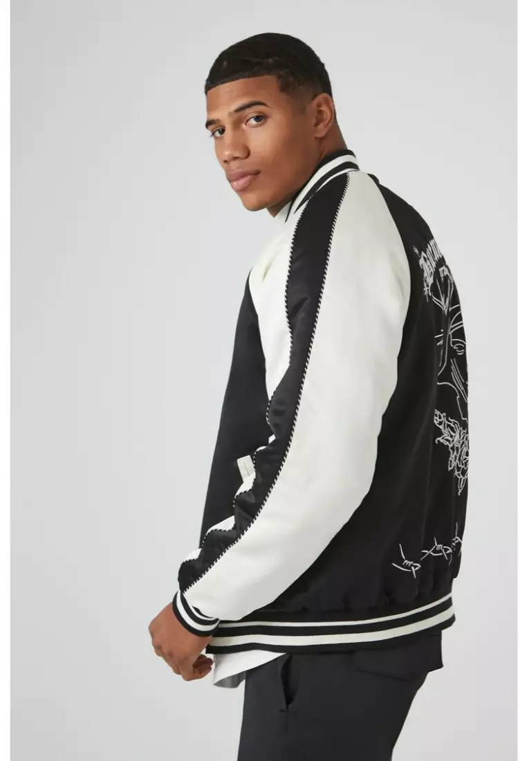 Forever 21 varsity jacket mens shop
