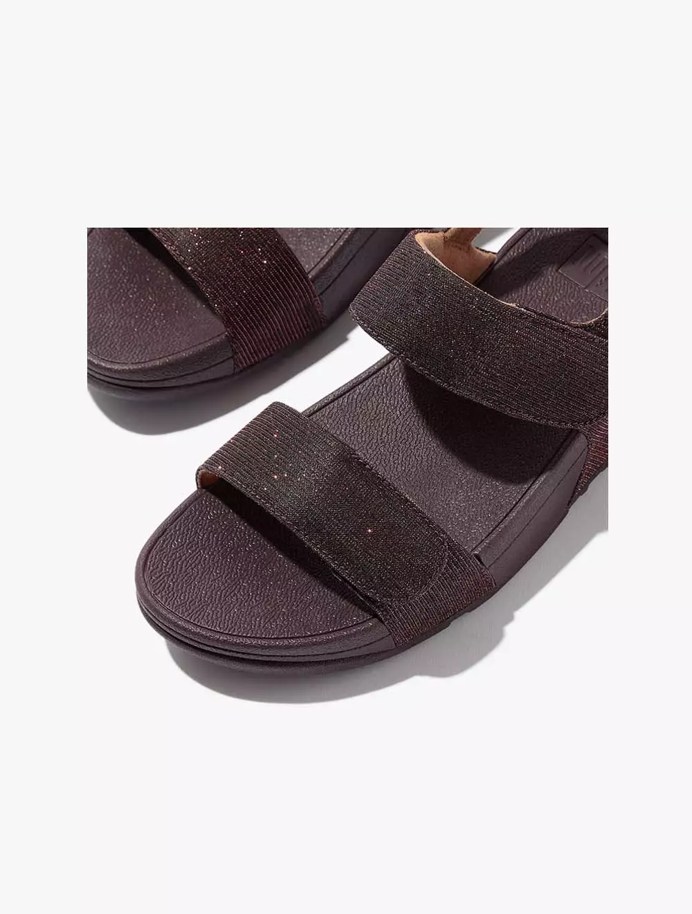 Fitflop Lulu Adjustable Shimmerlux Back-Strap Sandals - Plumberry