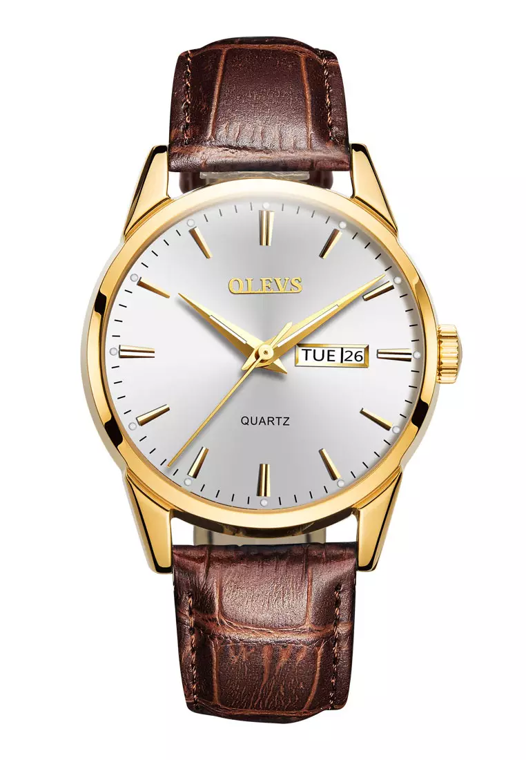 Buy OLEVS Olevs Classic Leather Men Quartz Watch 2024 Online