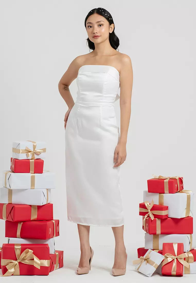 Multiway Bow Tube Dress in White