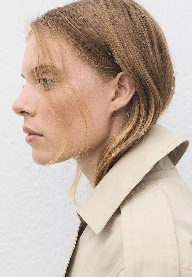 Double-Breasted Cropped Trench Coat