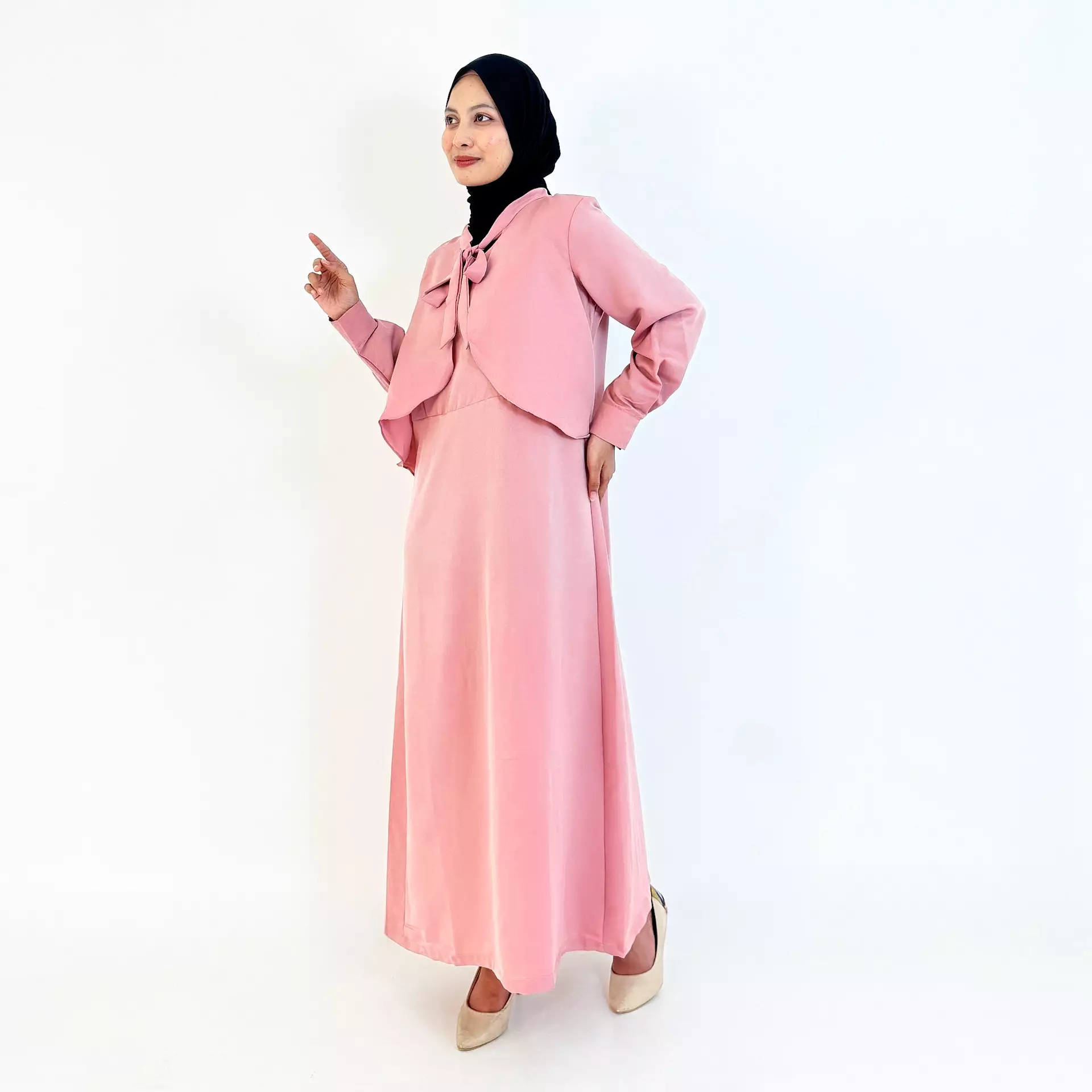 Tia Long Dress (Gamis Panjang Wanita) Pink