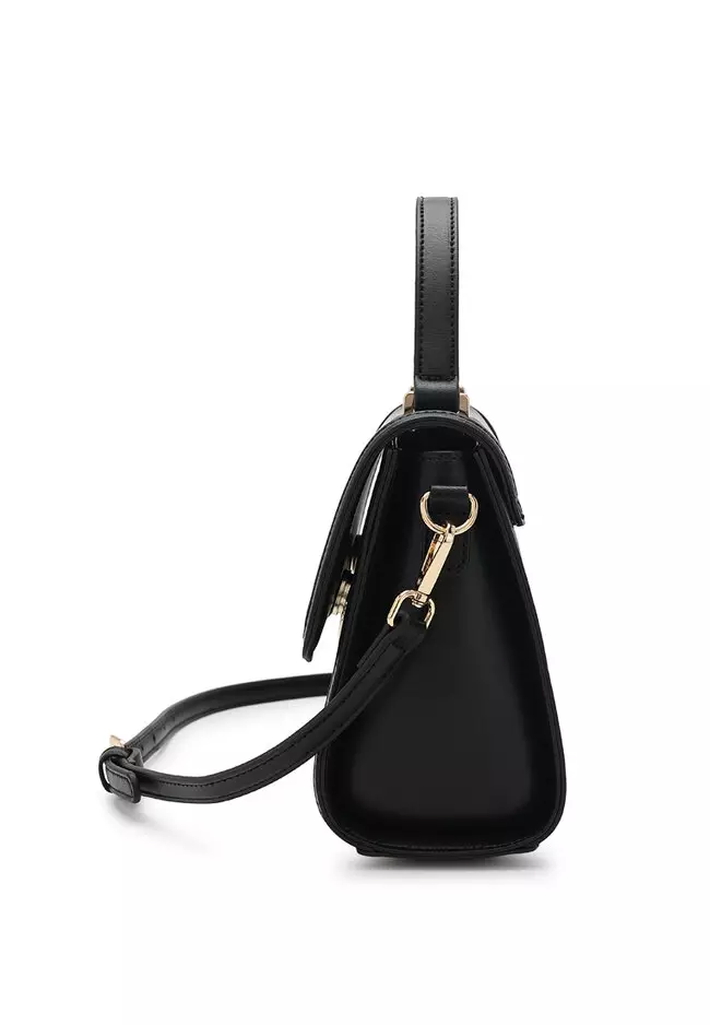 Top Handle Bag / Sling Bag / Crossbody Bag - Black
