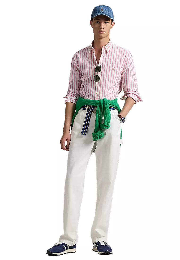 Slim Fit Striped Oxford Shirt