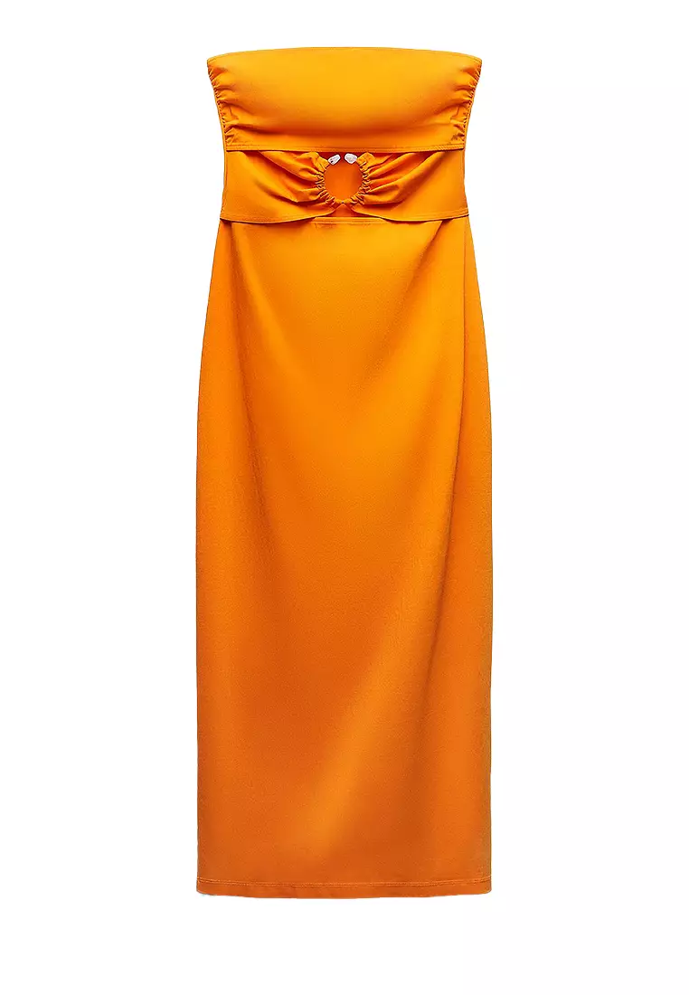 ZARA Midi Strapless Dress 2025 Buy ZARA Online ZALORA Hong Kong