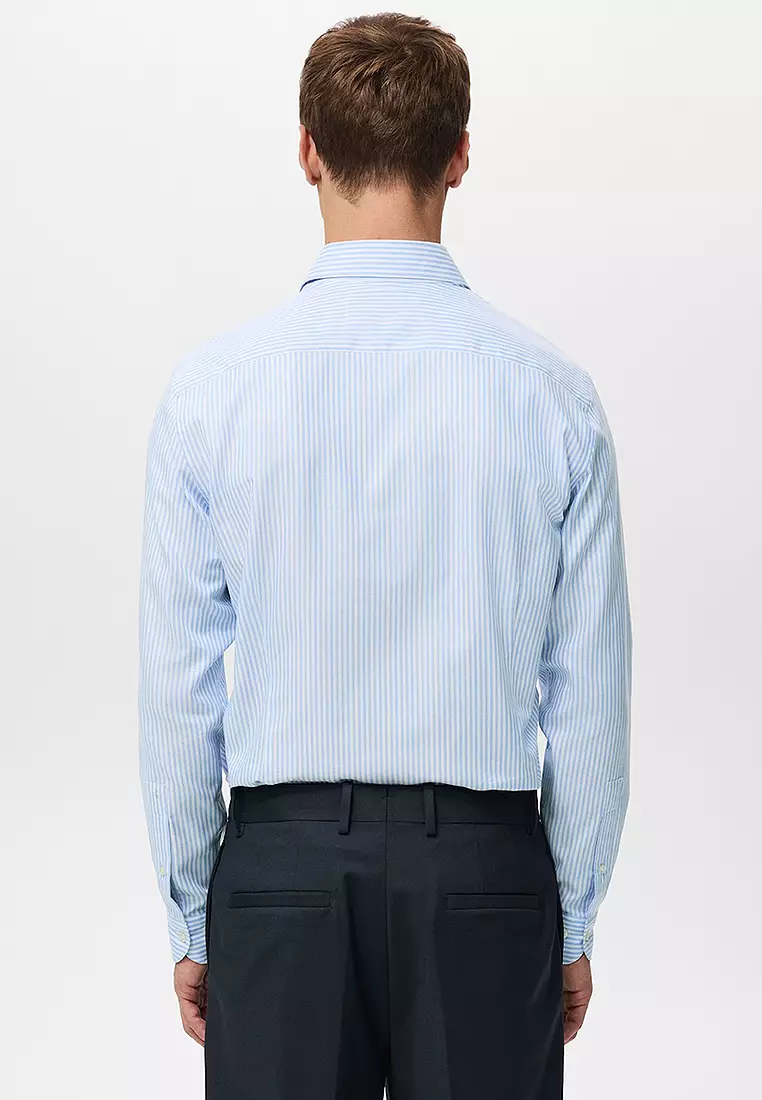 100% Cotton Slim-Fit Striped Shirt