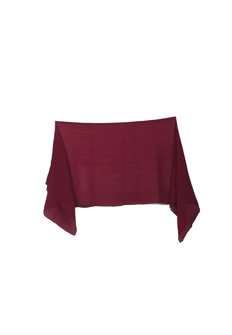 Pashmina Plisket Maroon