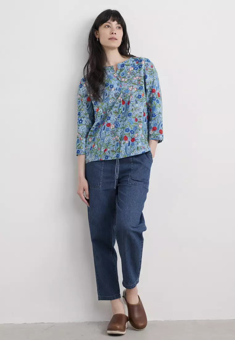 Seasalt Cornwall Blue Watercolour Sketch Top
