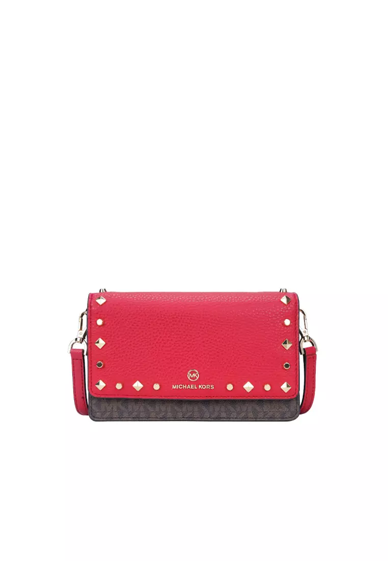 Michael Kors Jet Set Charm Saffiano Leather Crossbody Bag (soft pink):  Handbags