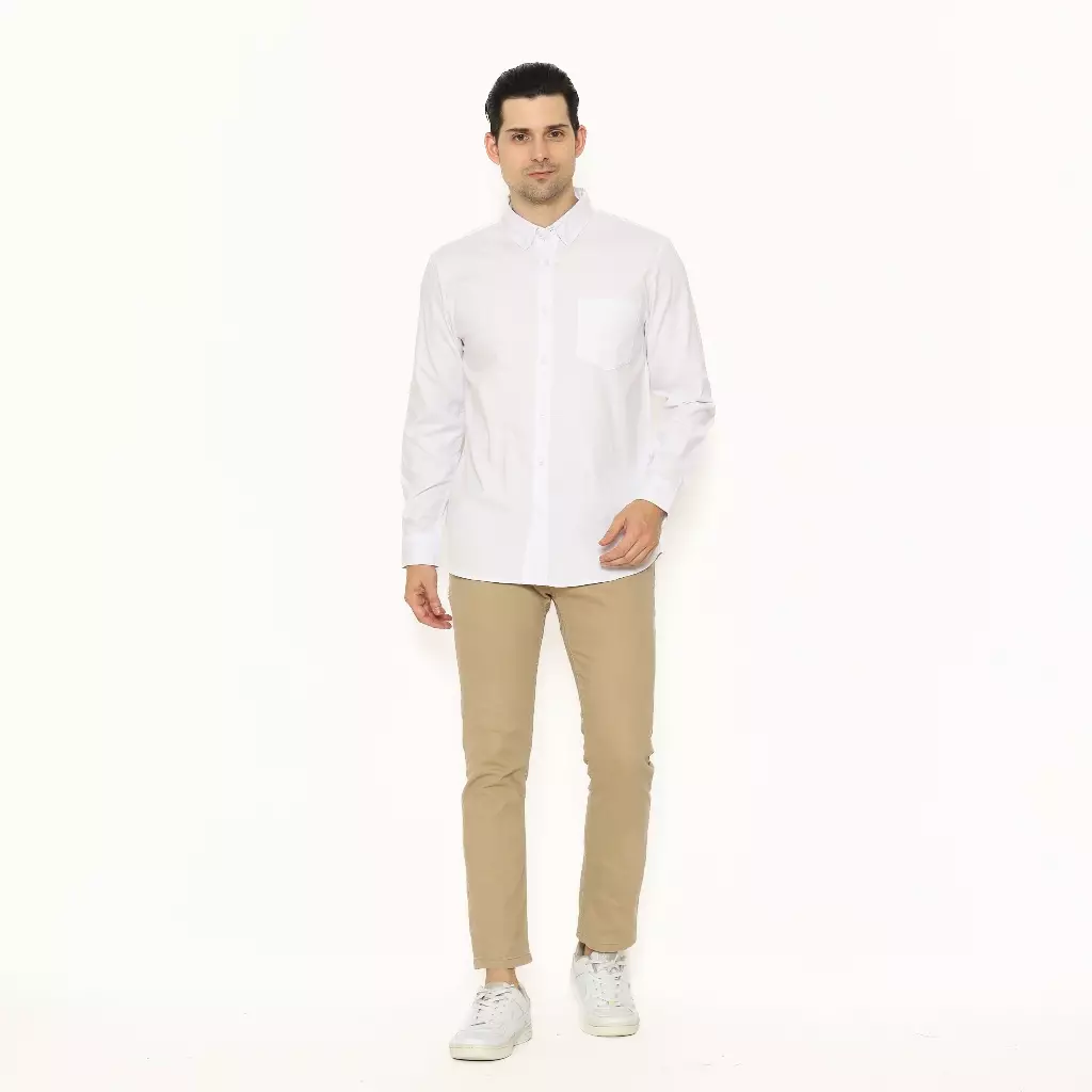 AMK Kemeja Pria Lengan Panjang SHS CHIKO L/S White