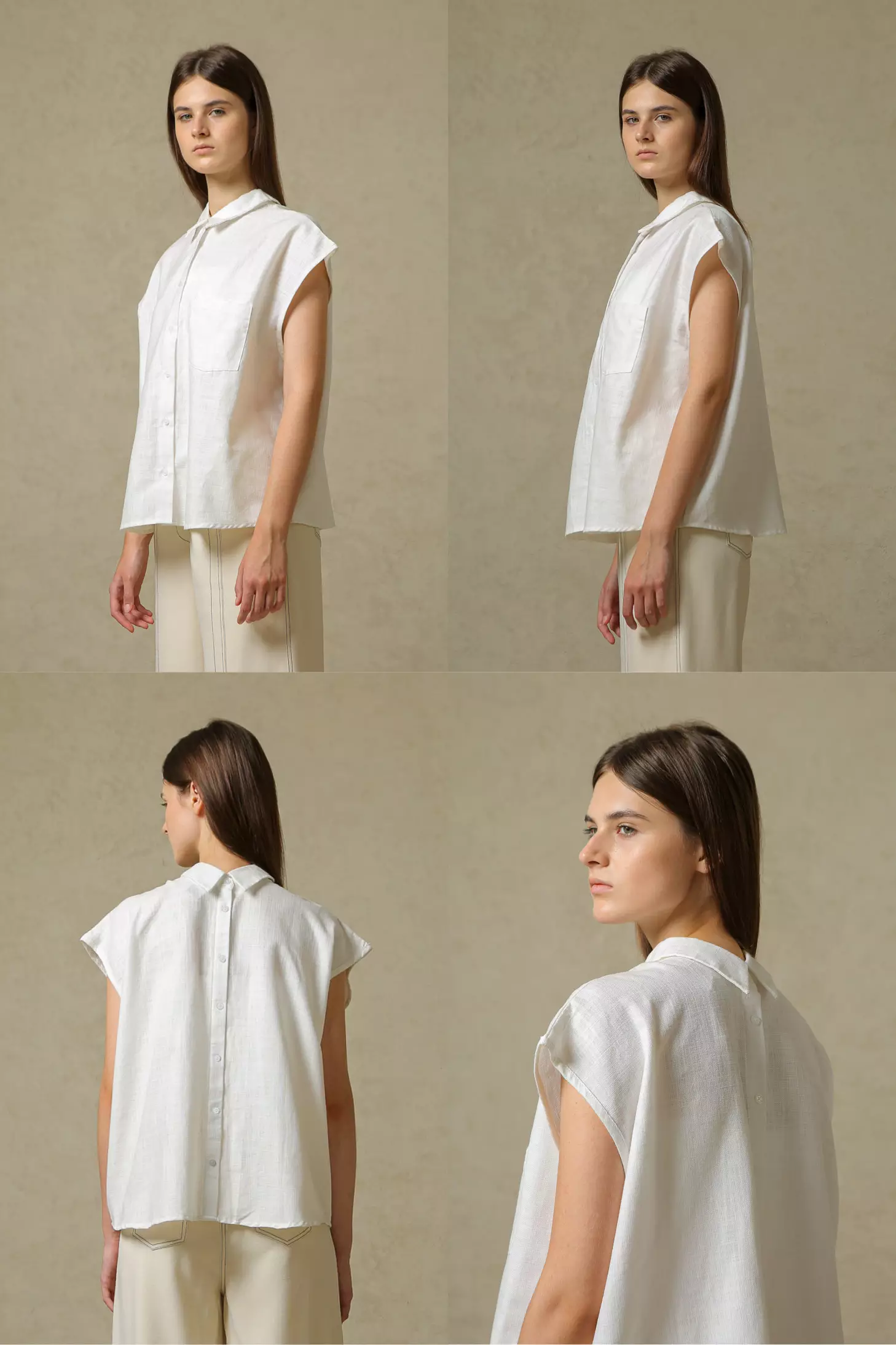 COTTONINK Studio - Atasan Kemeja Wanita Off-white Girma #StudioSummerCollection