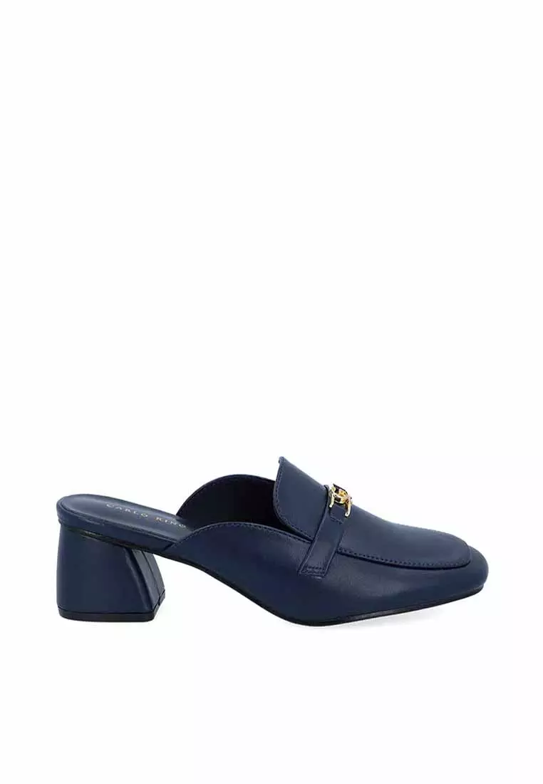 Discount on Carlo Rino  shoes - SKU: Dark Blue Chloe Eve Mules