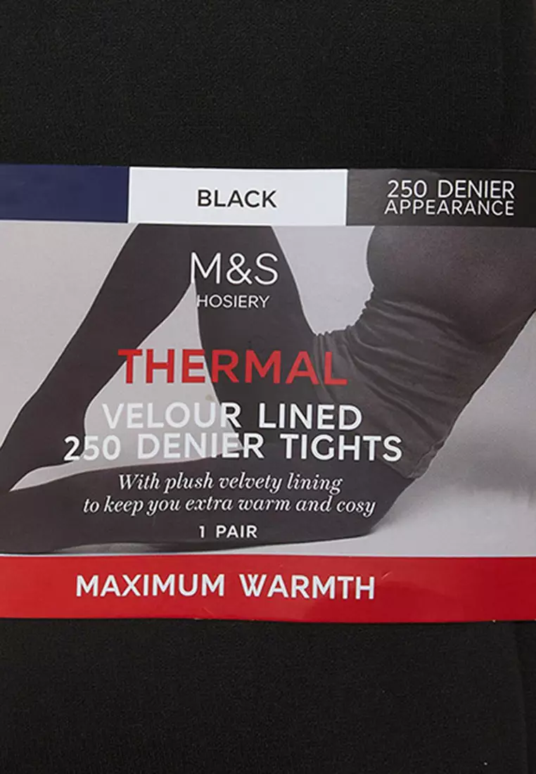 MARKS & SPENCER M&S 250 Denier Velour Lined Tights - T60/2294C