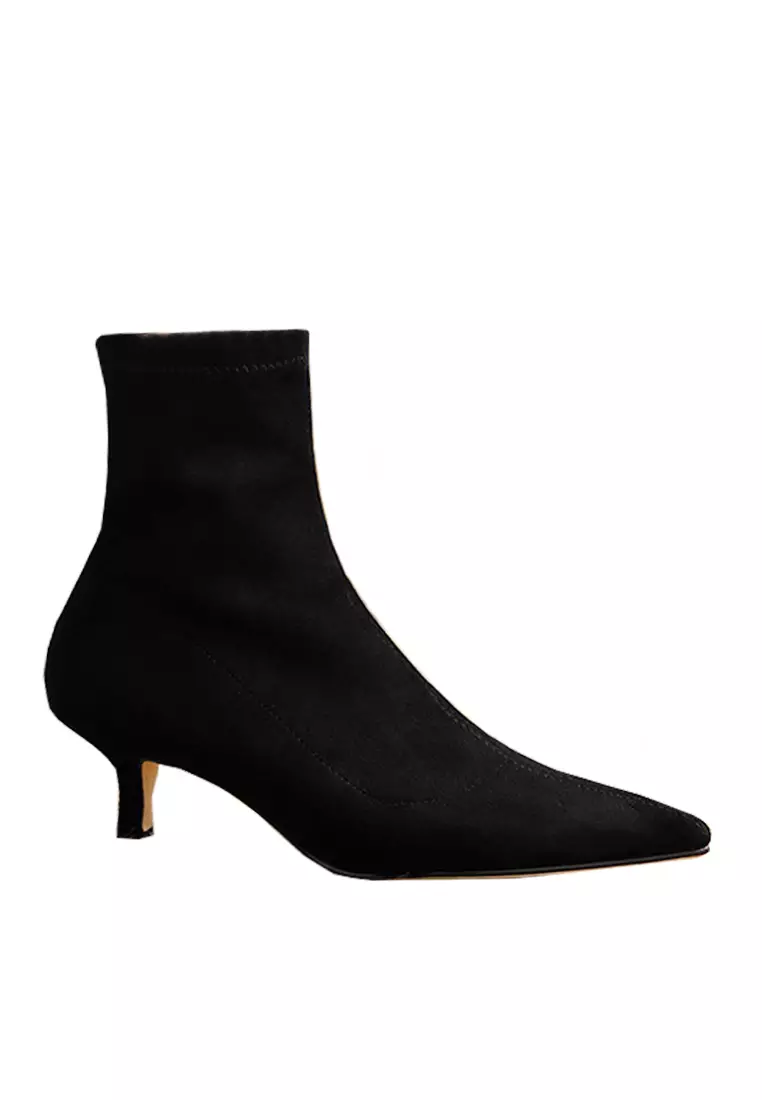 Discount on Twenty Eight Shoes  shoes - SKU: VANSA Slim Stretch Suede Ankle Boots VSW-B76070