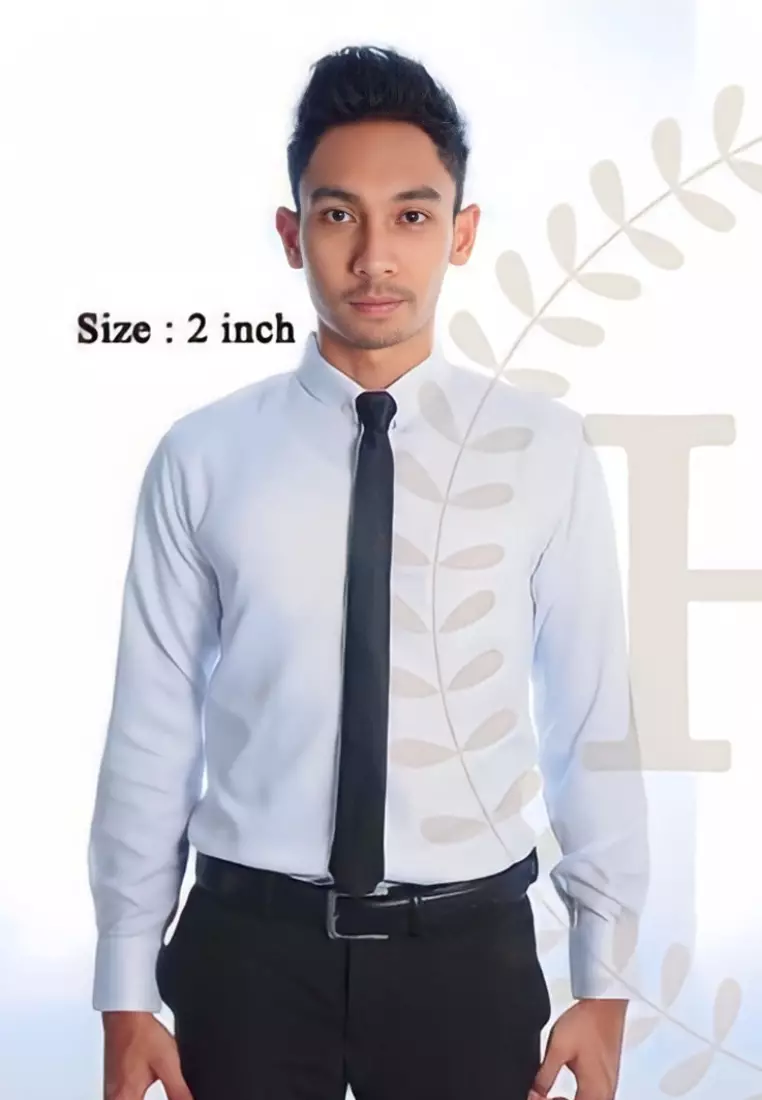 Dasi Neck Tie Slim Polos Wedding Best Man Square Red Maroon Tie