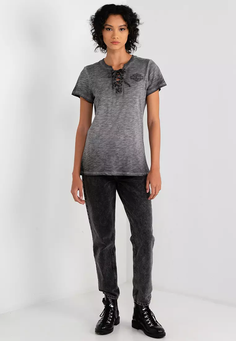 Throttle Lace-Up Tee