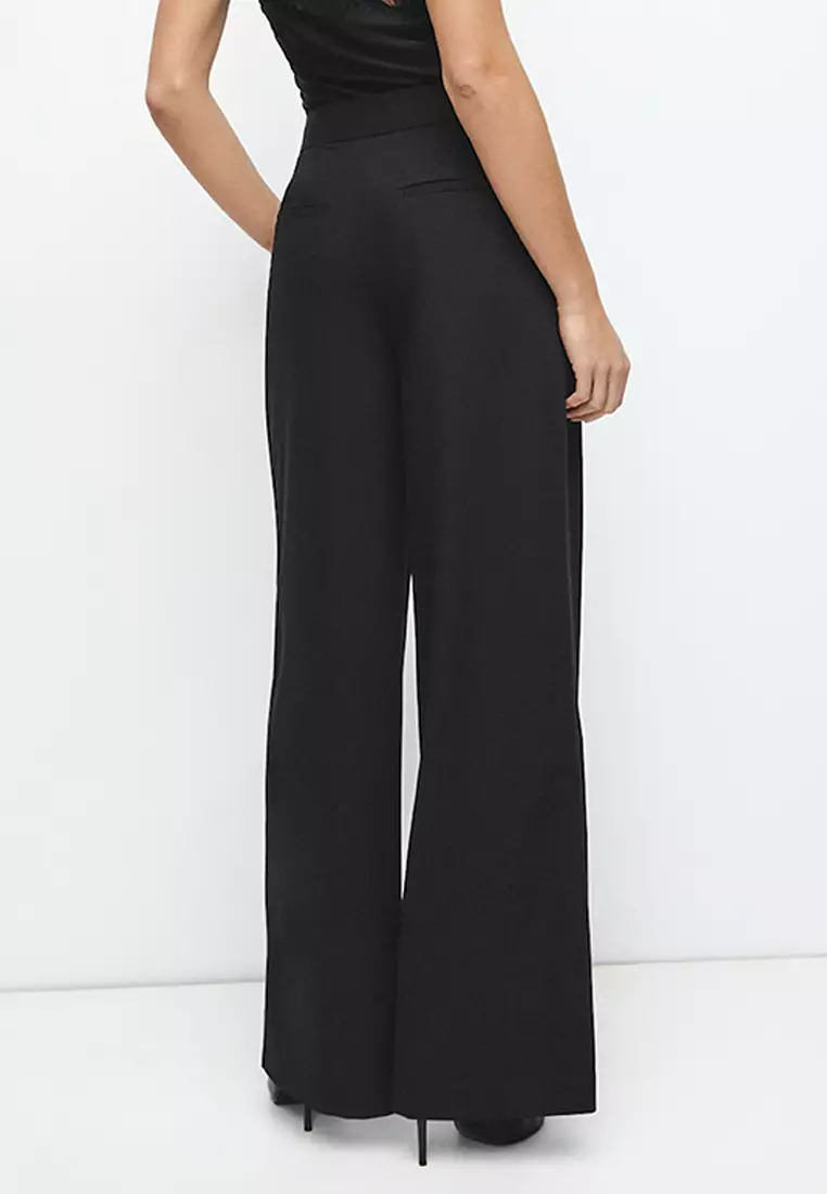 Pleated Wide Leg Trousers