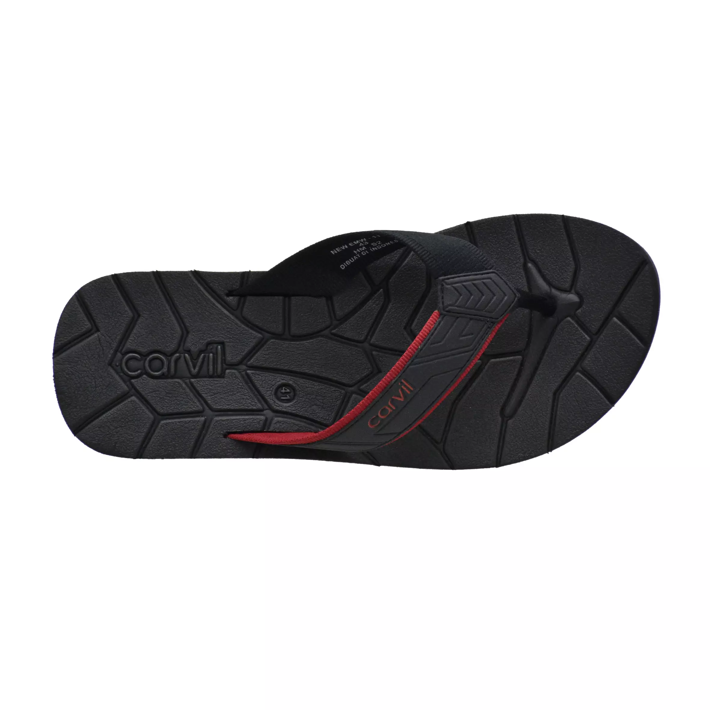 Carvil Sandal Pria Sydney-Me Black/Red