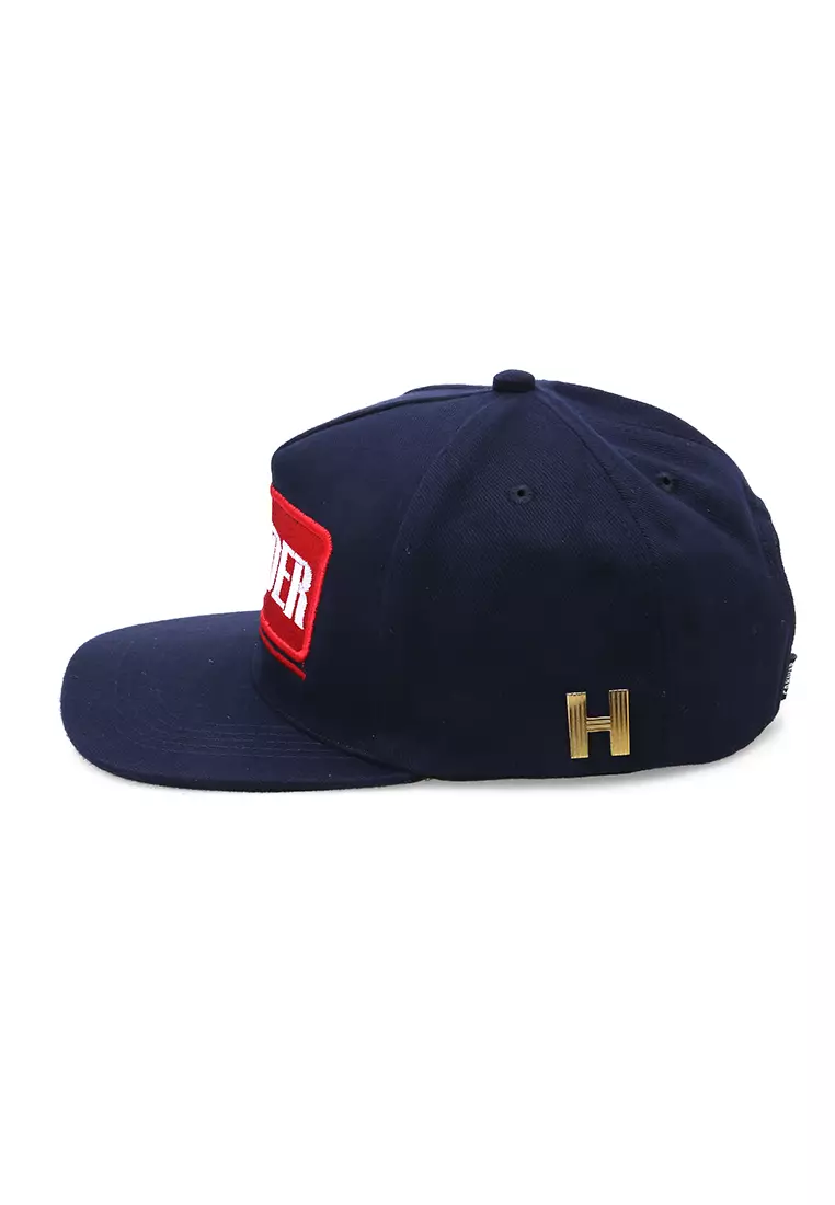 Yuma Topi Snapback Pria Motif Carider Adjustable Strap Material Raffel ORIGINAL - Navy