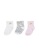 Nike white Nike Girl Infant's Mini Me 3 Pack Grip Ankle Socks (12 - 24 Months) - White 36556KA1B68D19GS_1