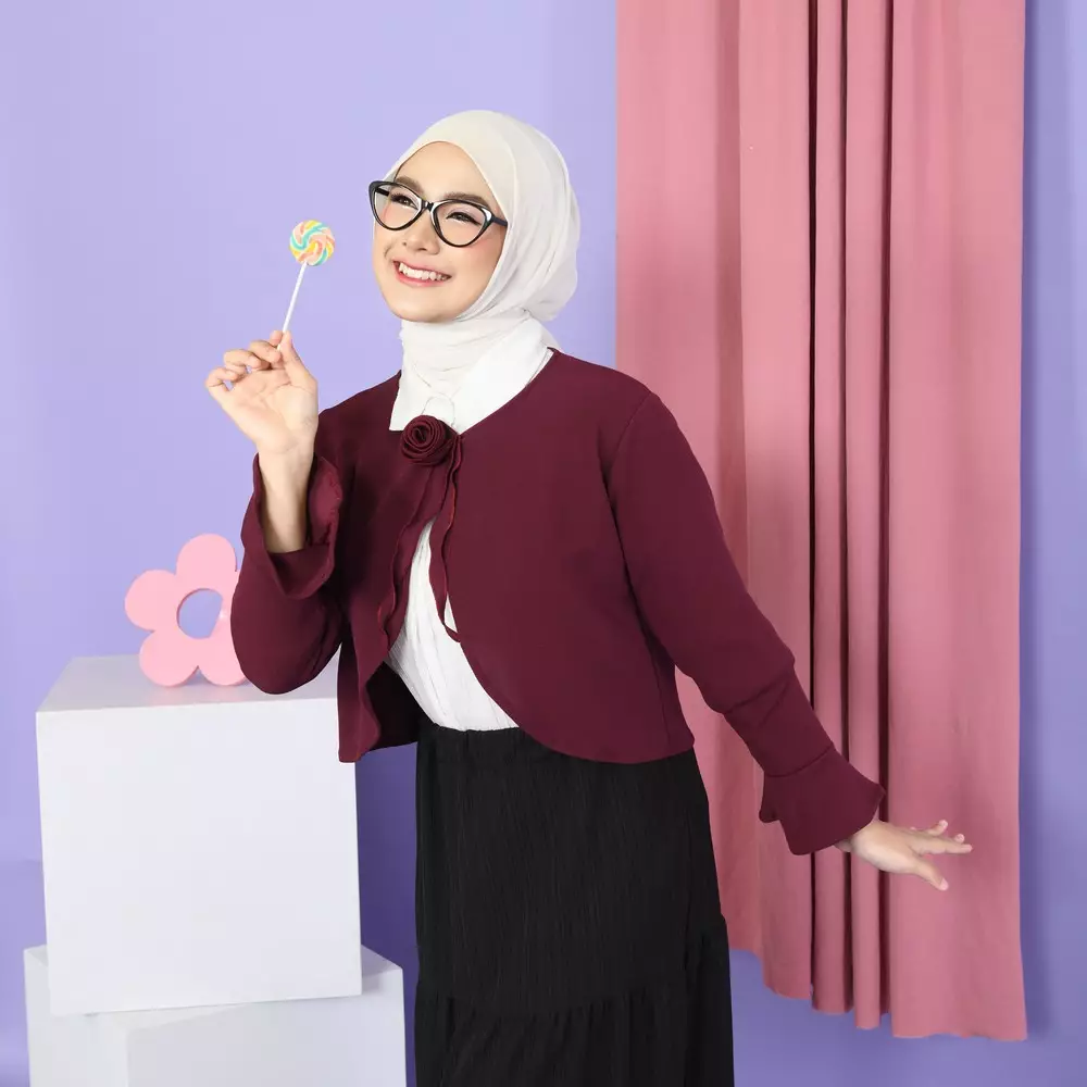 Rose Cardigan - Maroon M19783 R45S1