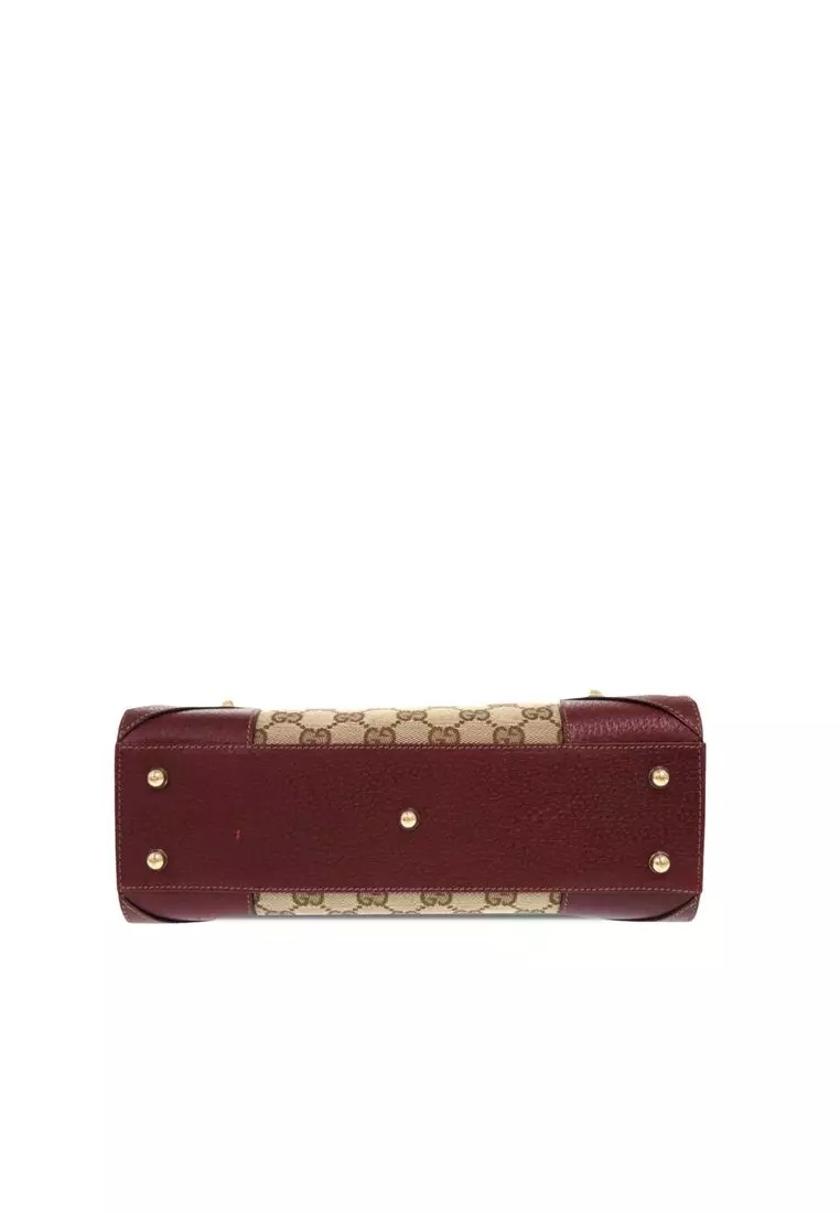Pre-Loved Gucci Gg Canvas Nailhead Handbag